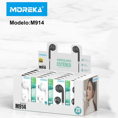 Audifonos Moreka M-914, Alámbricos, Manos Libres, 3.5mm — Bluetooth 5.3 TWS - Imagen 6