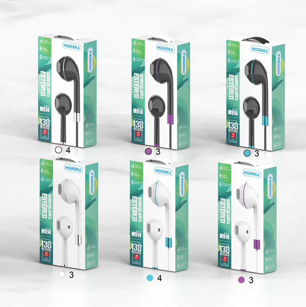 Audifonos Moreka M-914, Alámbricos, Manos Libres, 3.5mm — Bluetooth 5.3 TWS - Imagen 8