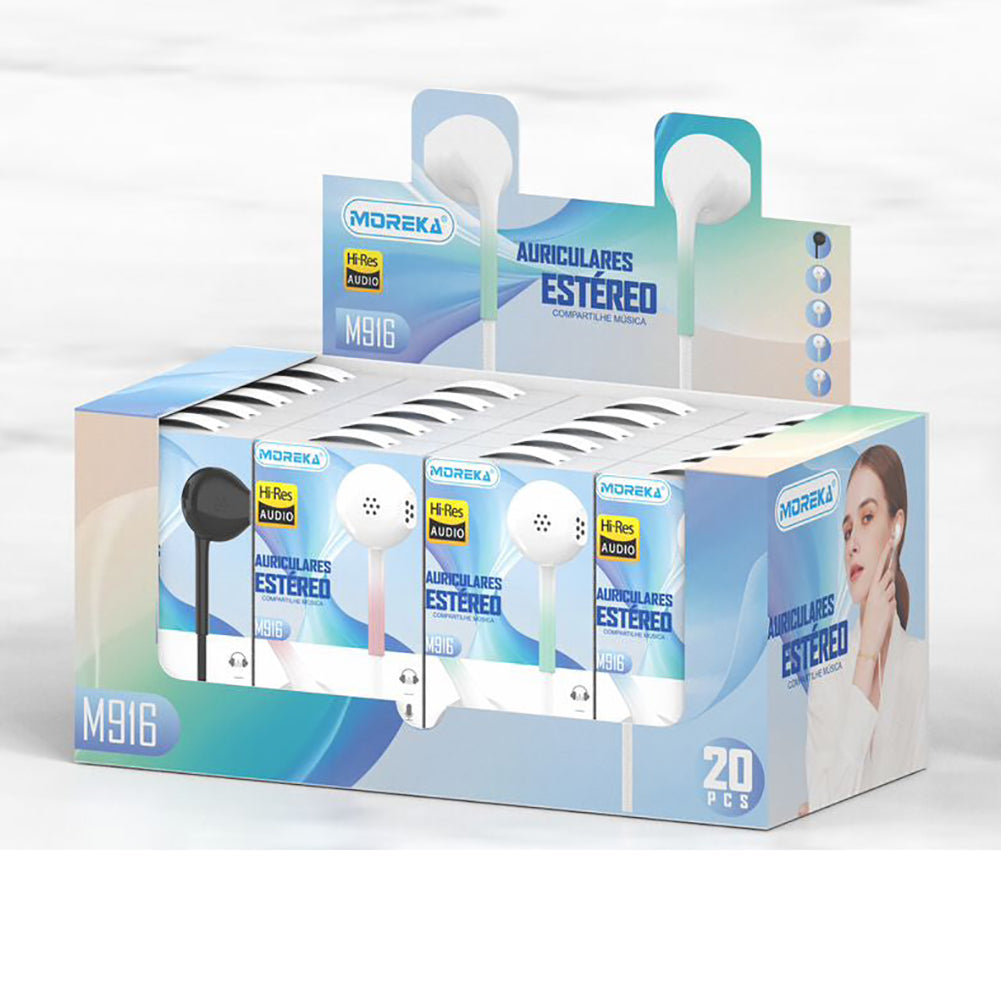 Audifonos Moreka M-916, Alámbricos, Manos Libres, 3.5mm — Bluetooth 5.3 TWS - Imagen 2