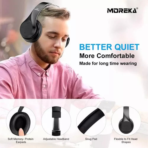 Audífonos Diadema Bluetooth Moreka ST2 Inalámbrico Plegable - Imagen 6