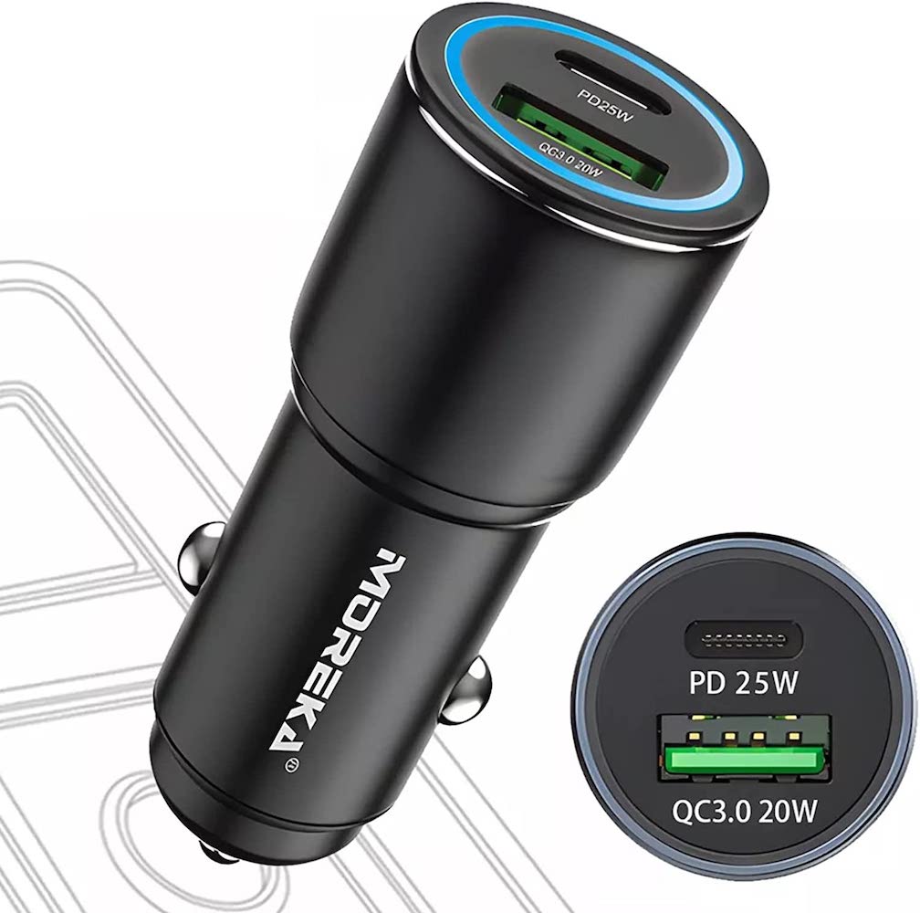 Cargador De Carro Moreka CP005 Plug In 45W USB y Tipo C - Imagen 3