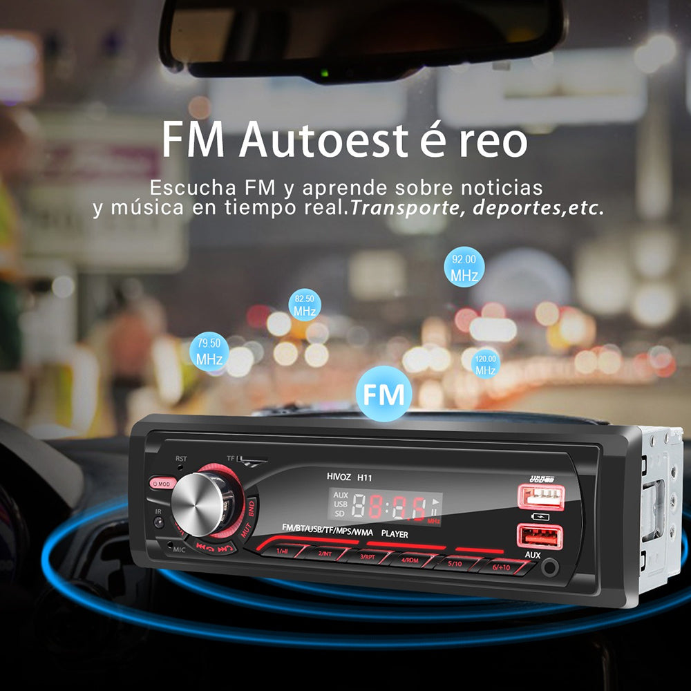 Auto Estereo Coche Reproductor Mp3 Radio Con Bt Aux 2usb Sd SY-1200 - Imagen 4