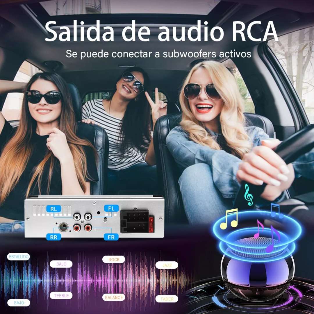 Auto Estereo Coche Reproductor Mp3 Radio Con Bt Aux 2usb Sd SY-1200 - Imagen 5