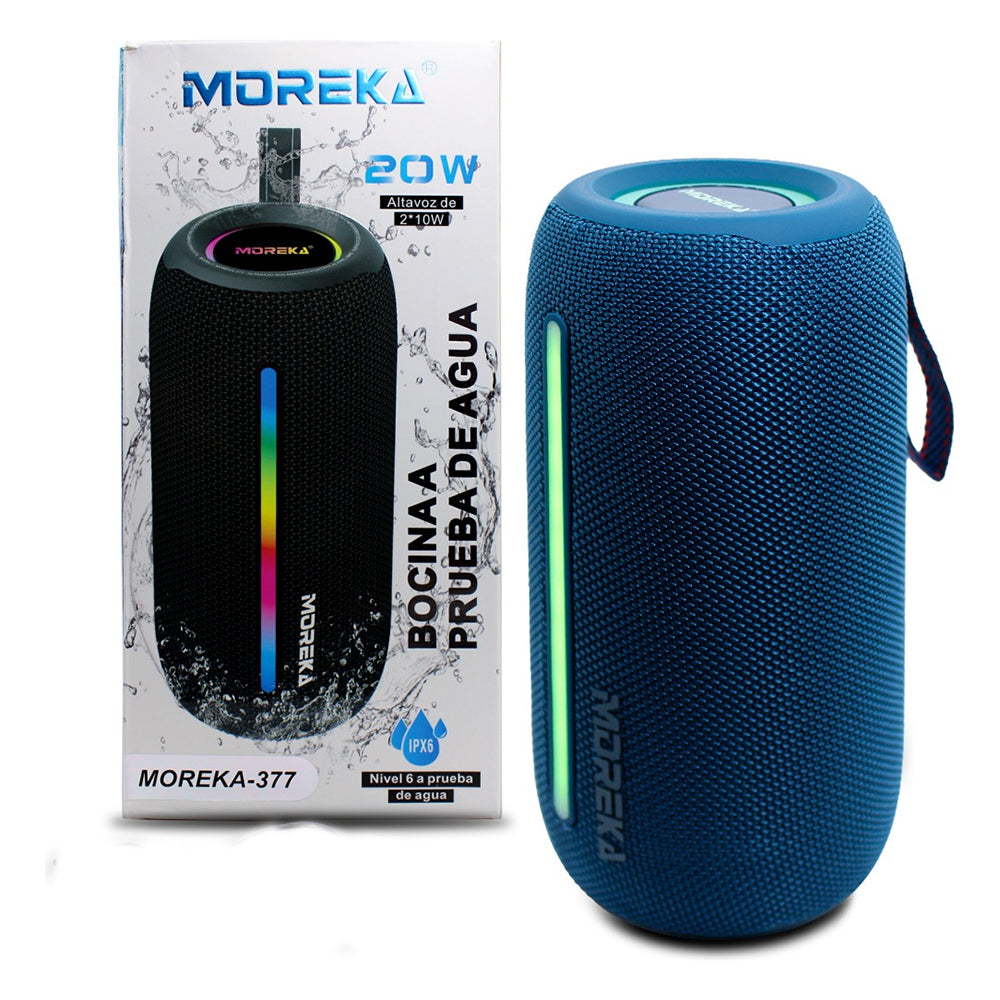 Bocina Bluetooth Moreka 377 20W IPX6, Radio FM, USB, Micro SD - Imagen 2