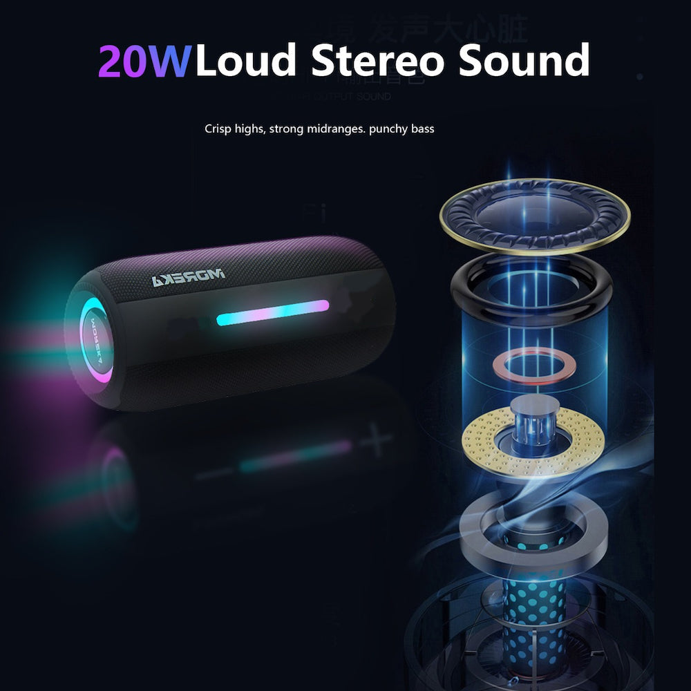 Bocina Bluetooth Moreka 377 20W IPX6, Radio FM, USB, Micro SD - Imagen 6