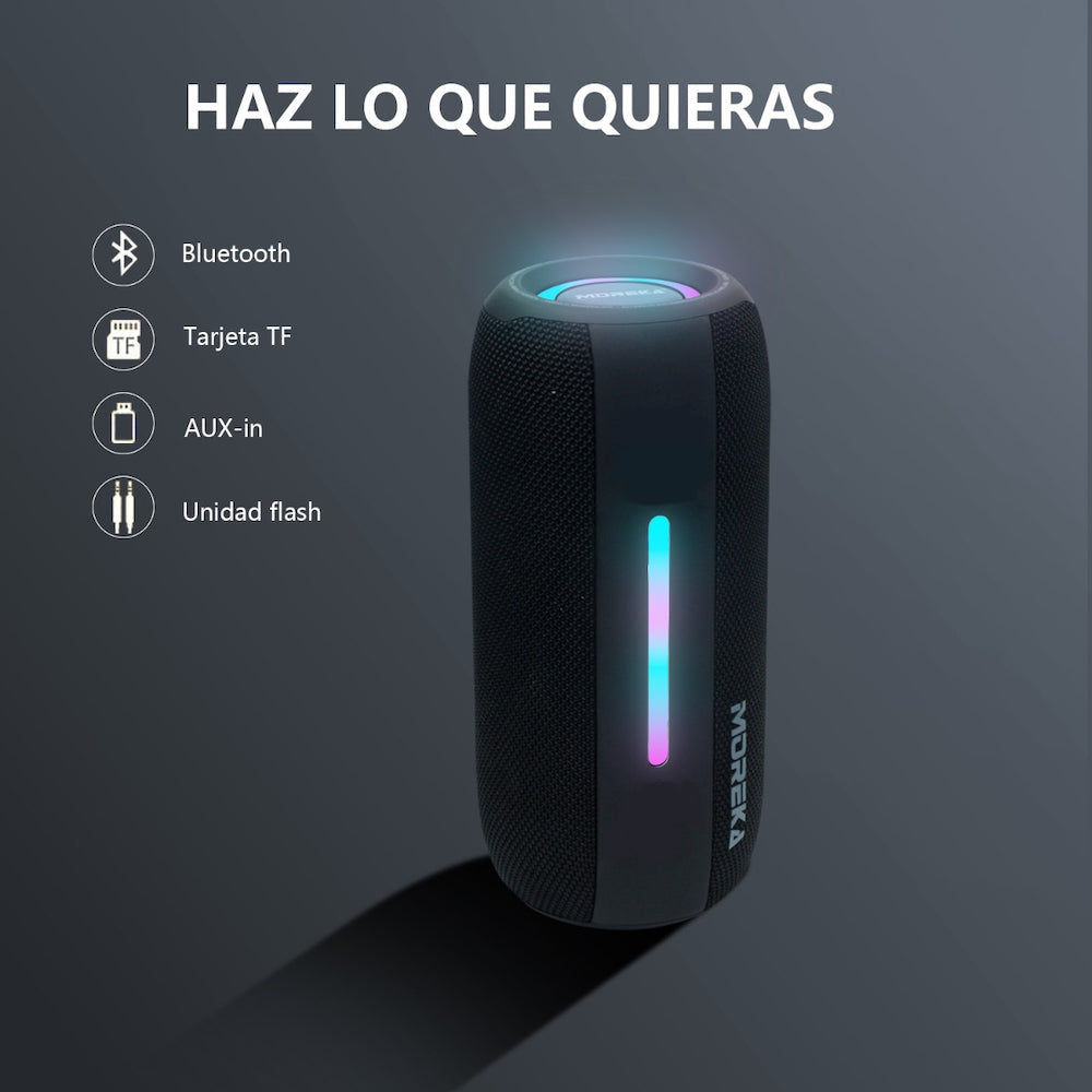 Bocina Bluetooth Moreka 377 20W IPX6, Radio FM, USB, Micro SD - Imagen 7