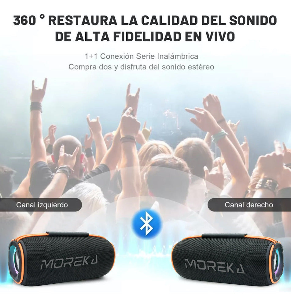 Bocina Bluetooth Moreka 368 20W IPX6, Radio FM, USB, Micro SD - Imagen 7
