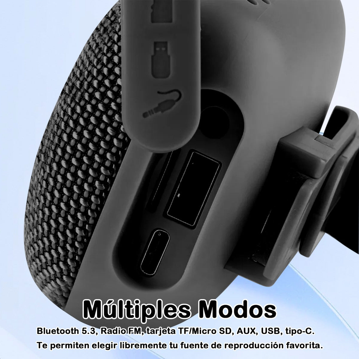 Bocina Moto Bluetooth MOREKA-405 TF Card Radio FM Resistente al agua 8w - Imagen 5