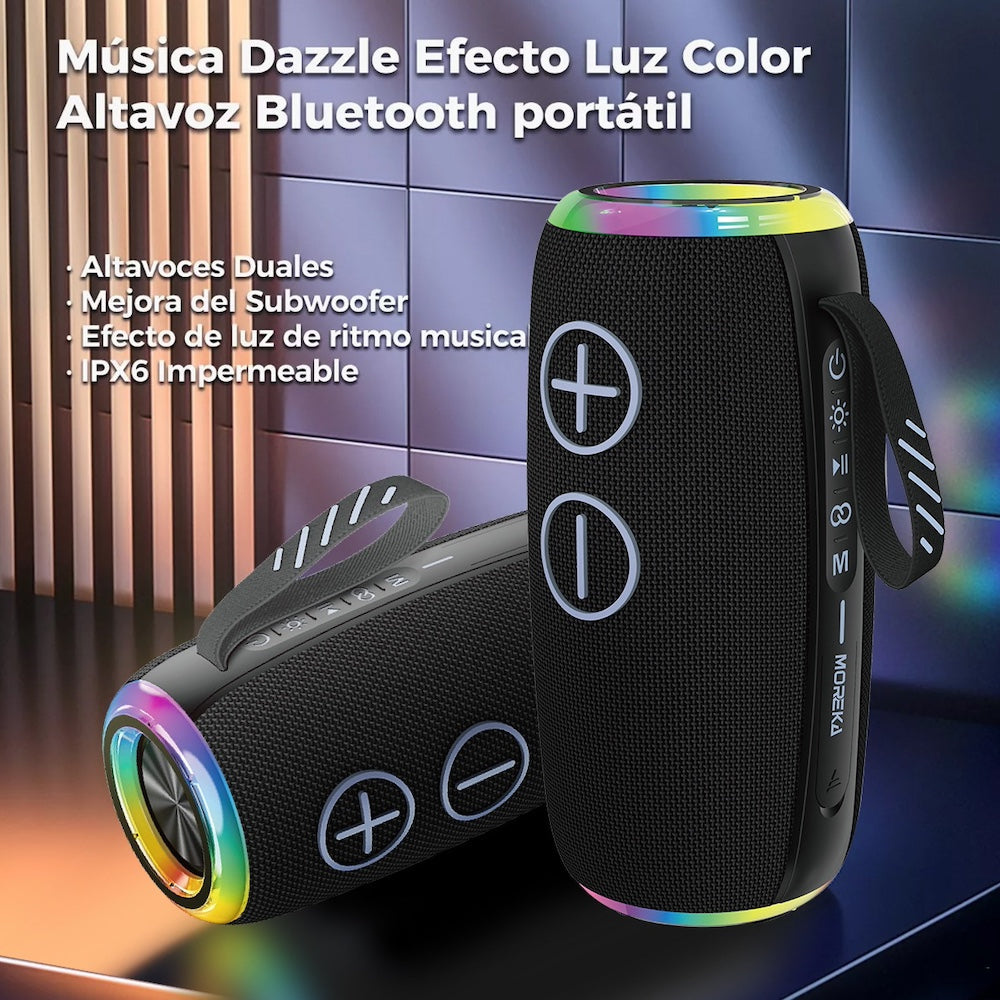 Bocina Moreka+ A20 20W 3600mAh Bluetooth, TF Card, Radio FM, USB Contra Agua IPX6 - Imagen 3