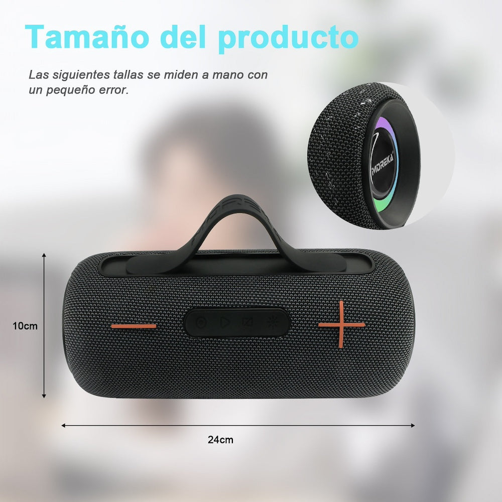 Bocina Moreka 397 16W, Bluetooth, TF Card, Radio FM, USB Contra Agua IPX6 - Imagen 4