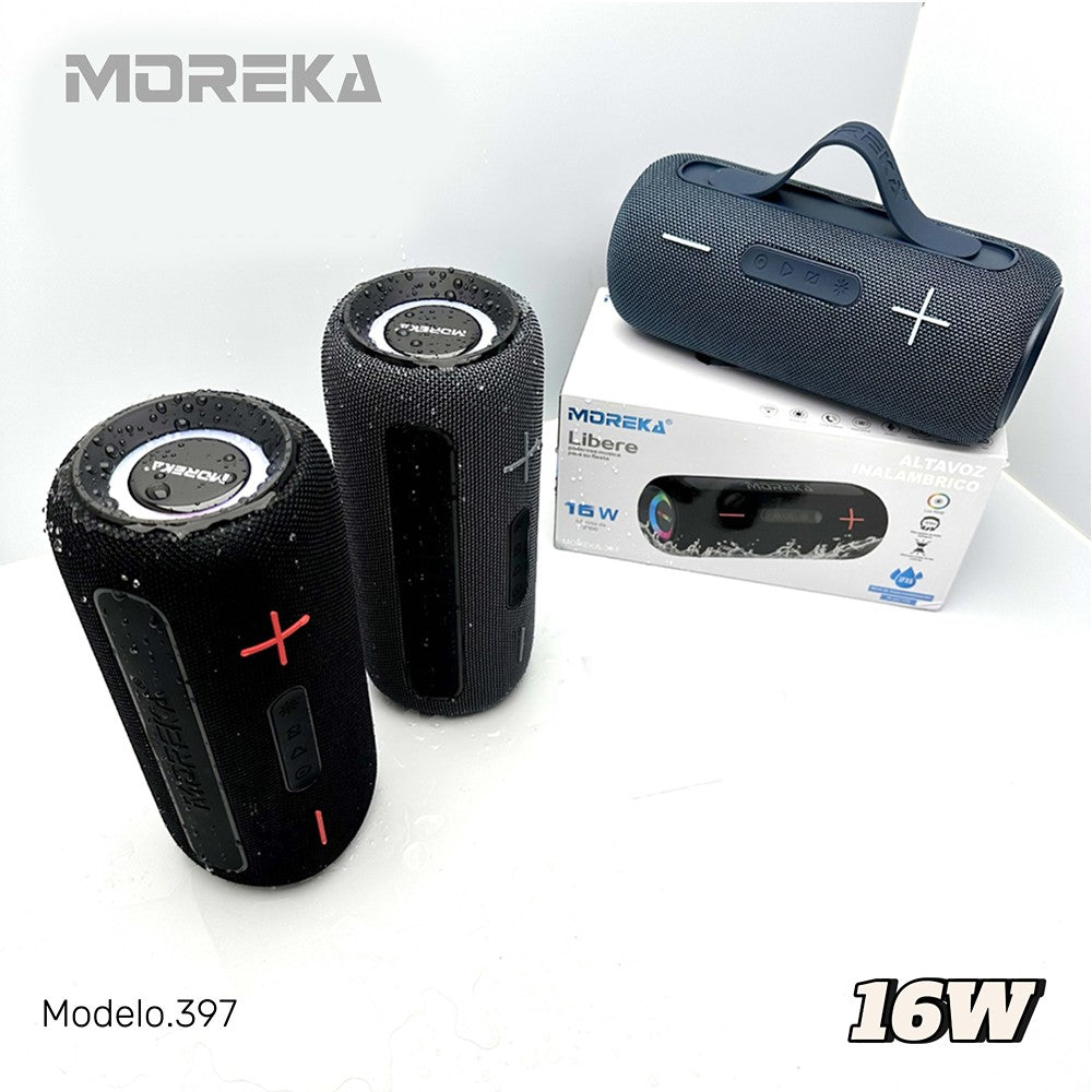 Bocina Moreka 397 16W, Bluetooth, TF Card, Radio FM, USB Contra Agua IPX6 - Imagen 8