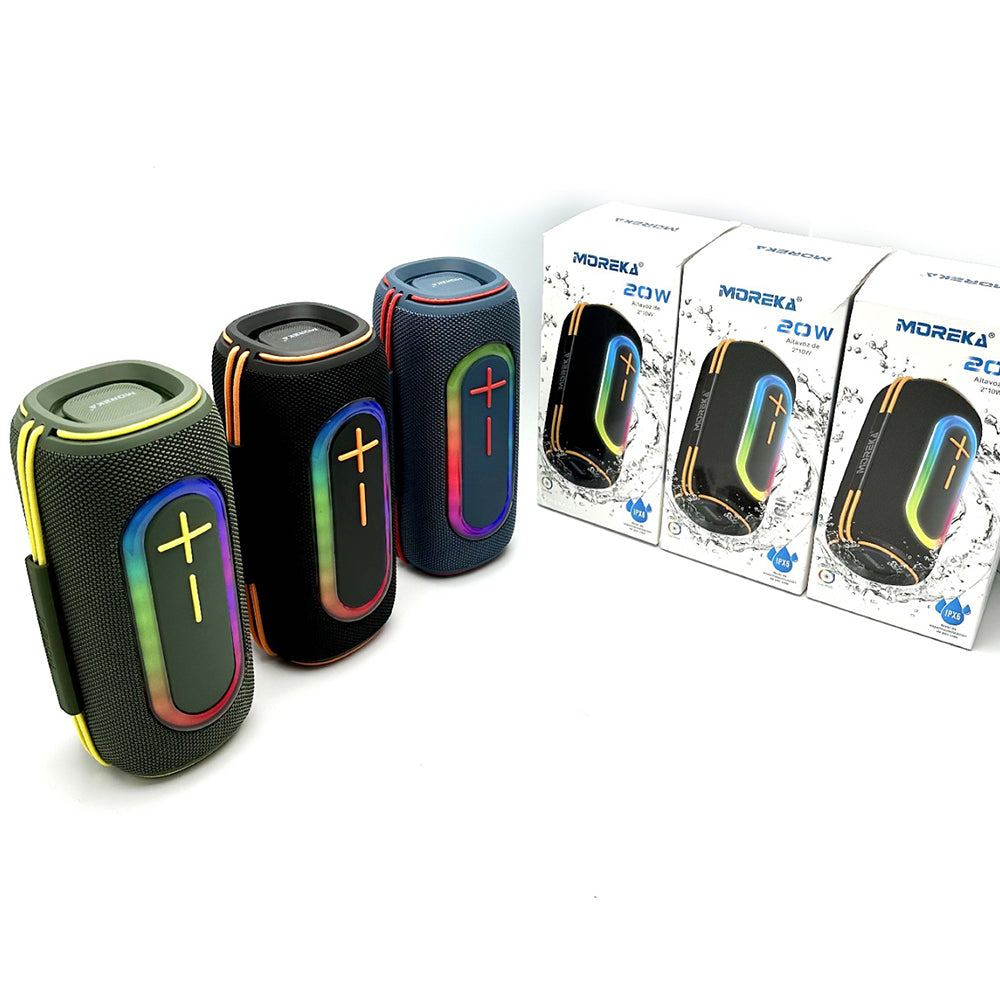 Bocina Moreka 411 20W, Bluetooth, TF Card, Radio FM, USB Contra Agua IPX6 - Imagen 13