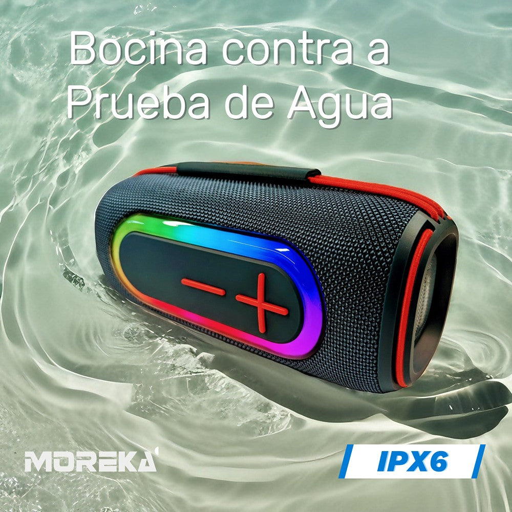 Bocina Moreka 411 20W, Bluetooth, TF Card, Radio FM, USB Contra Agua IPX6 - Imagen 4