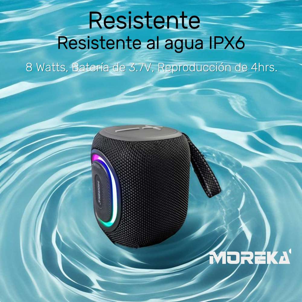 Bocina Bluetooth contra agua, 8W Moreka 409 - Imagen 5