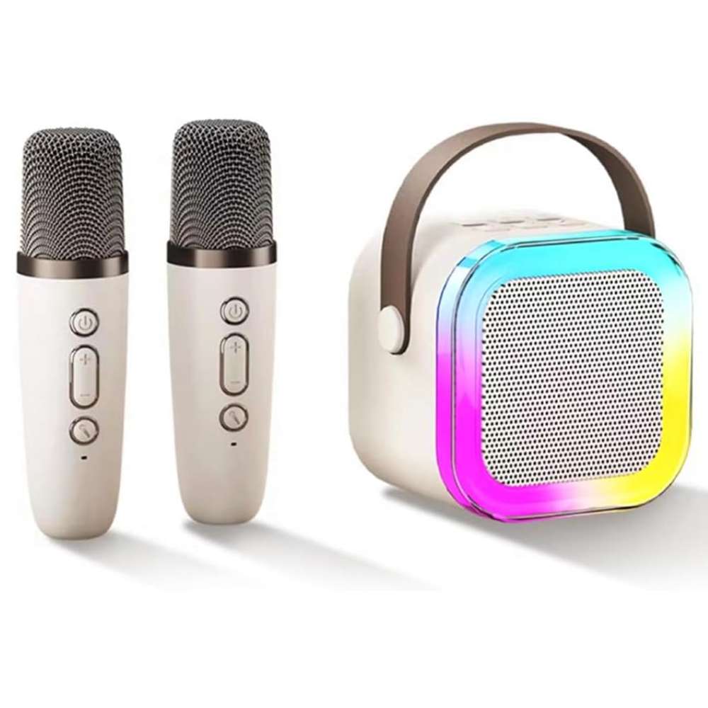 Bocina Karaoke Bluetooth FM dual microfonos portatil WL-395 - Imagen 1