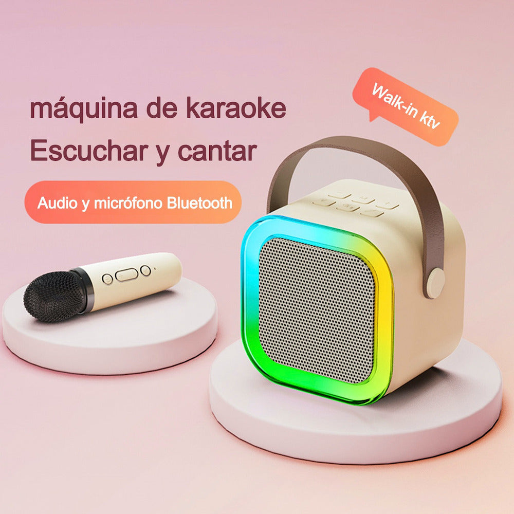 Bocina Karaoke Bluetooth FM dual microfonos portatil WL-395 - Imagen 3