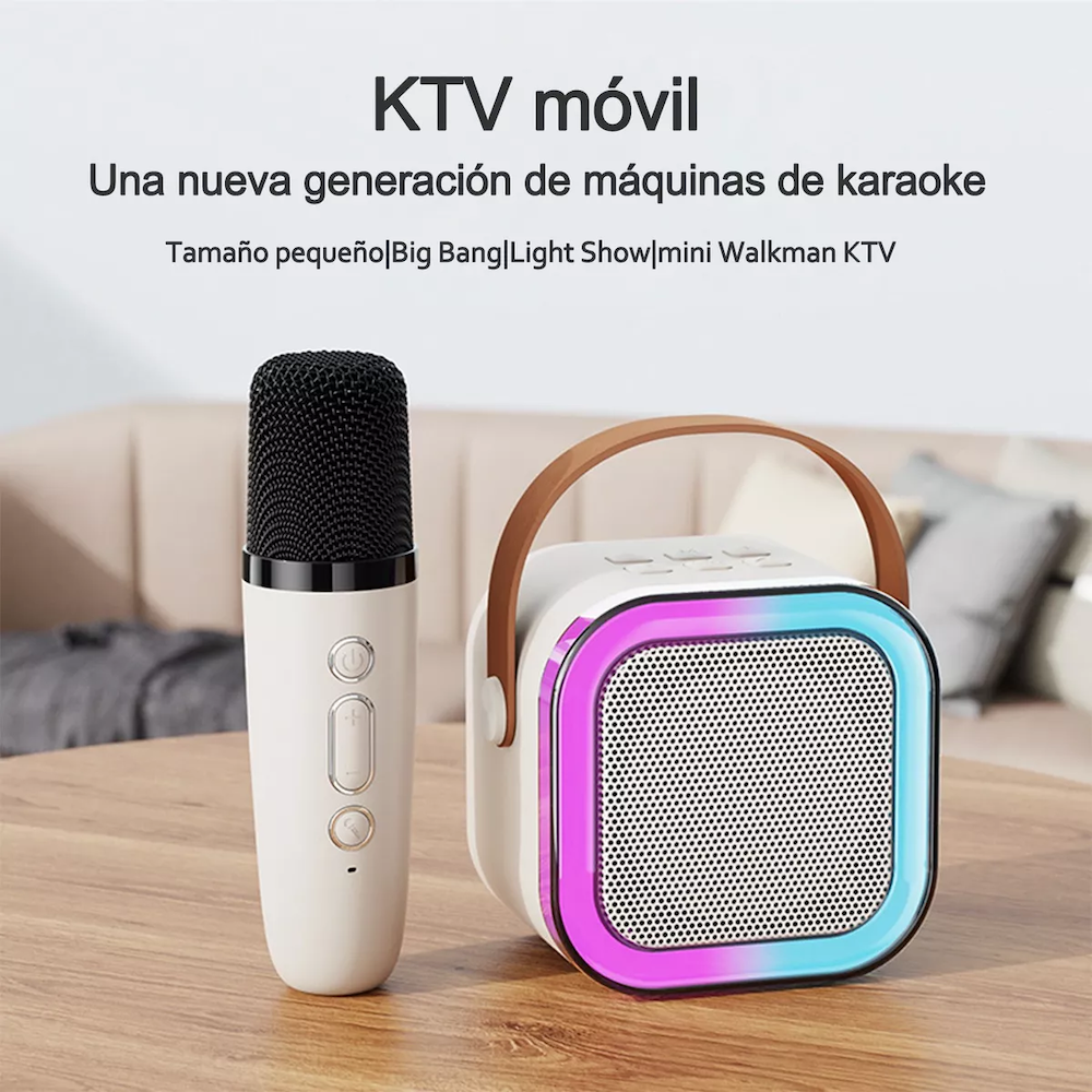 Bocina Karaoke Bluetooth FM dual microfonos portatil WL-395 - Imagen 4