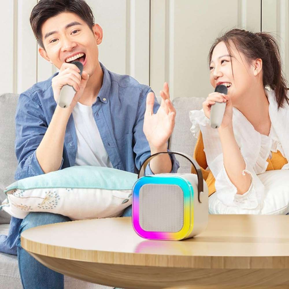 Bocina Karaoke Bluetooth FM dual microfonos portatil WL-395 - Imagen 10