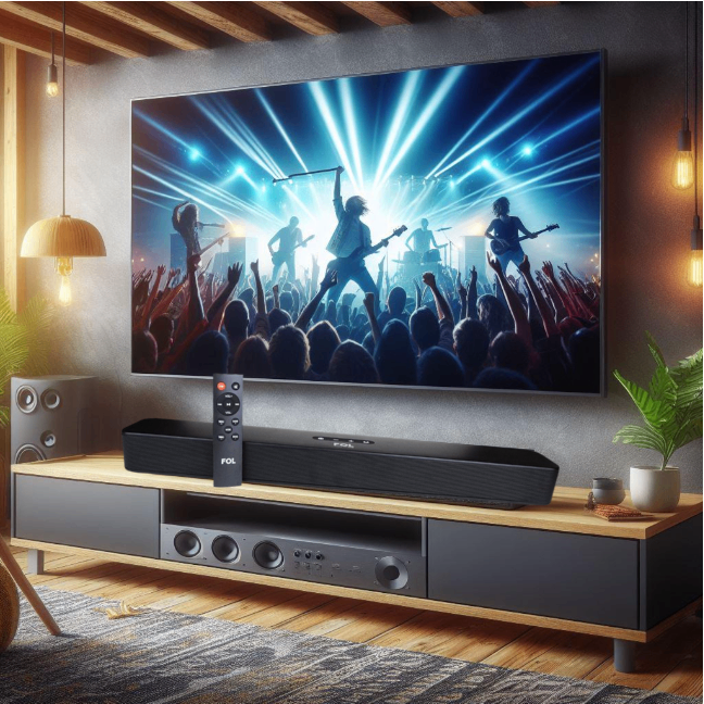 Barra de Sonido Bluetooth 70 watts 14.8V 2600mAh Puerto Óptico HDMI FOL FS-M238 - Imagen 4