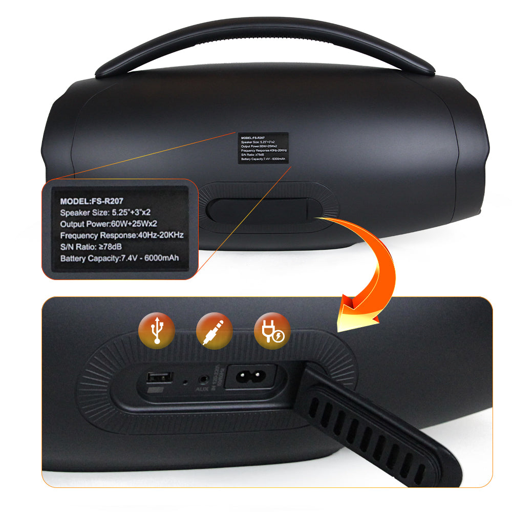 Bocina Bluetooth, contra agua 110W 6000mAh FOL FS-R207 - Imagen 6