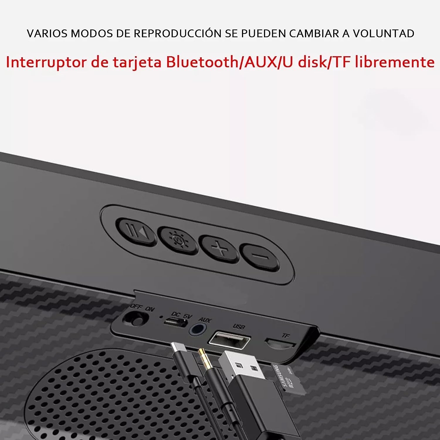 Bocina Moreka M390, Bluetooth, TF Card, Radio FM, USB - Imagen 5