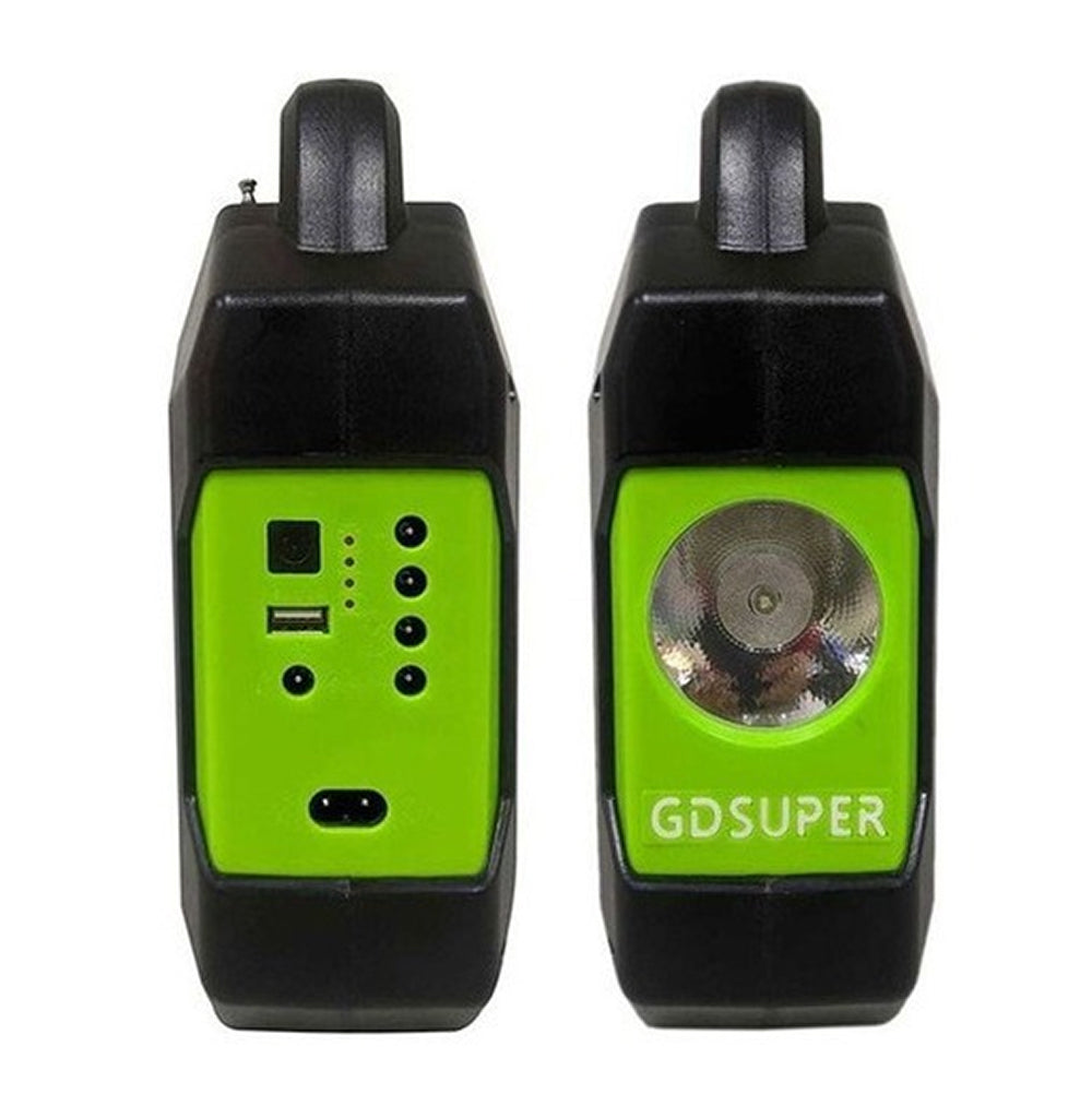 Mini Sistema Solar Radio FM 3 Focos Linterna Power Bank MOR-15 - Imagen 4