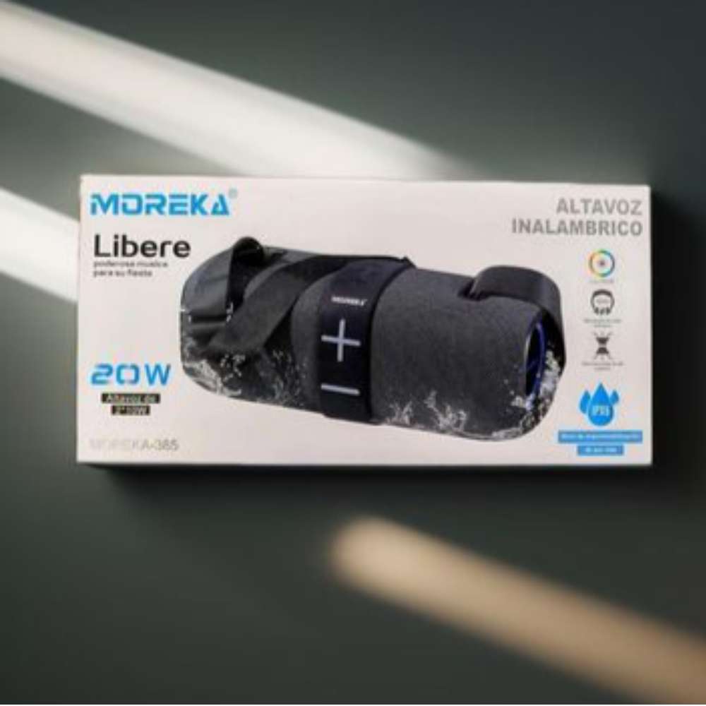 Bocina Bluetooth Moreka 385 Radio FM Resistente al agua 20W - Imagen 10