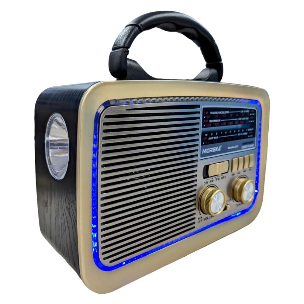 Bocina Radio FM - AM Moreka 224, Bluetooth, TF Card, Lampara, USB - Imagen 9