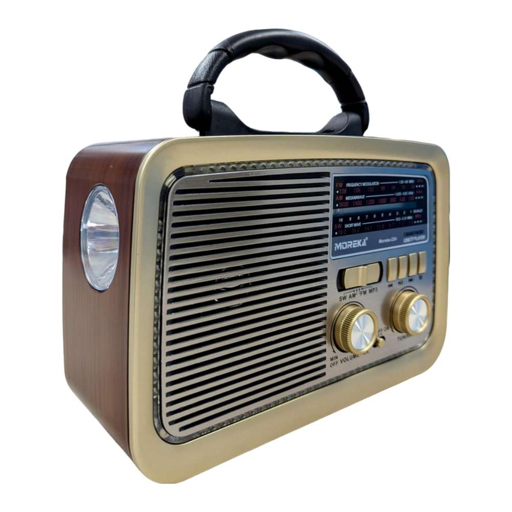Bocina Radio FM - AM Moreka 224, Bluetooth, TF Card, Lampara, USB - Imagen 10