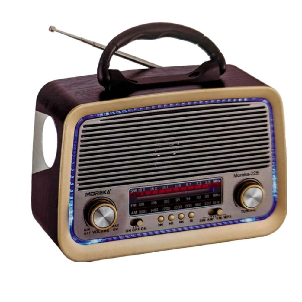Bocina Radio FM - AM Moreka 225, Bluetooth, TF Card, Lampara, USB - Imagen 1