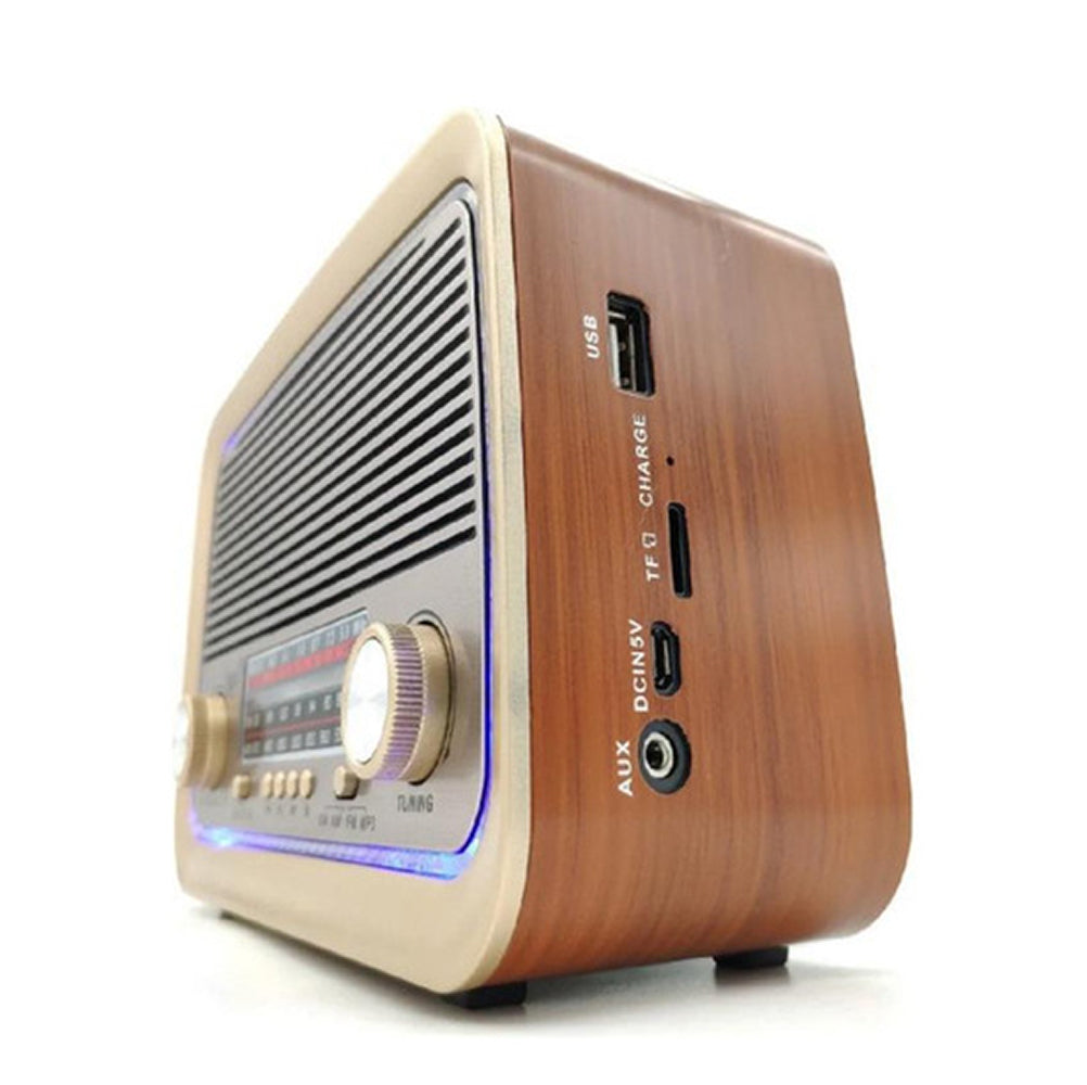 Bocina Radio FM - AM Moreka 225, Bluetooth, TF Card, Lampara, USB - Imagen 3