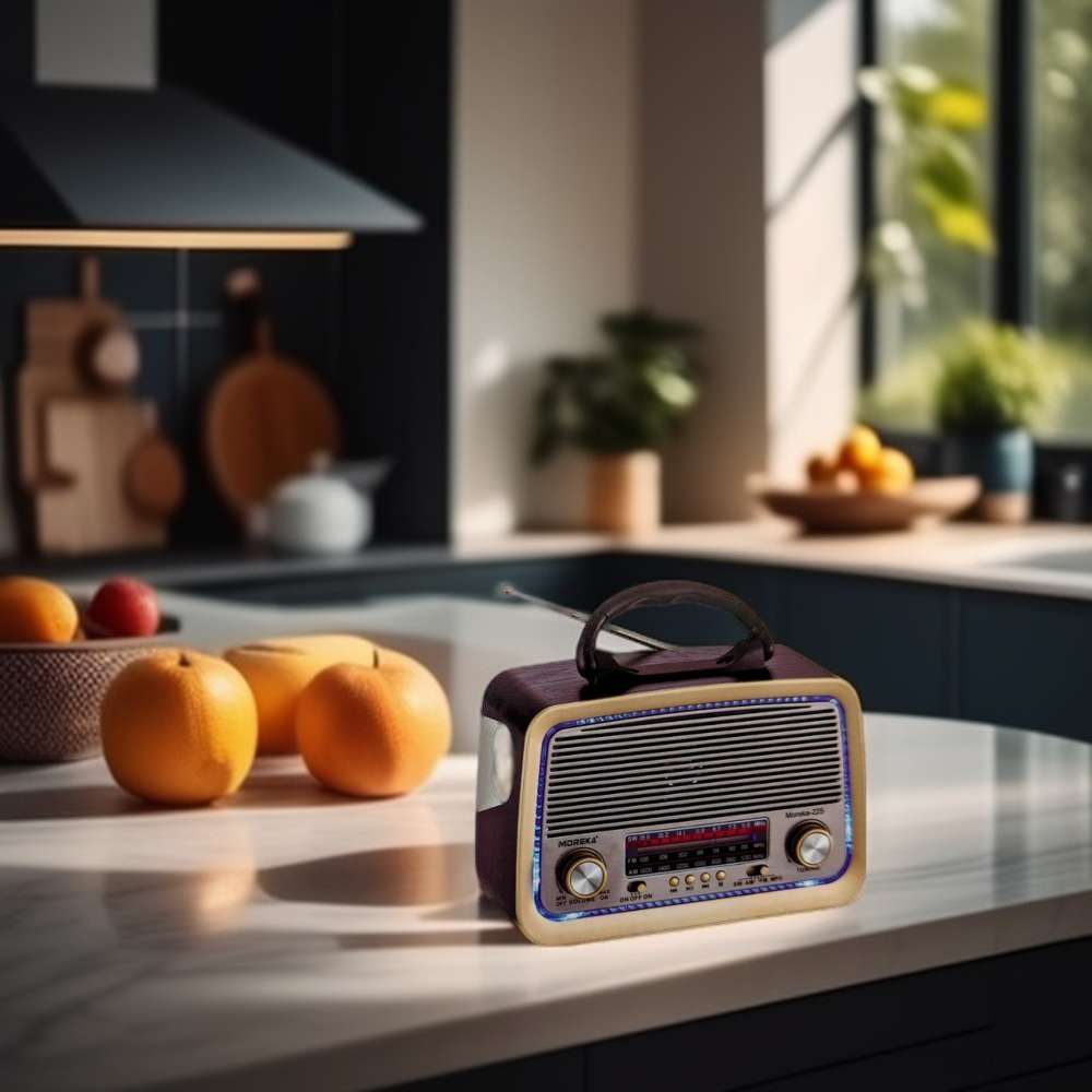 Bocina Radio FM - AM Moreka 225, Bluetooth, TF Card, Lampara, USB - Imagen 5