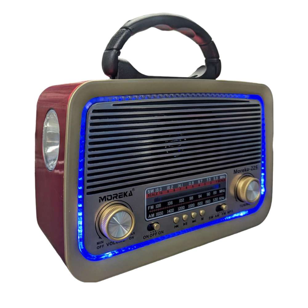 Bocina Radio FM - AM Moreka 225, Bluetooth, TF Card, Lampara, USB - Imagen 7
