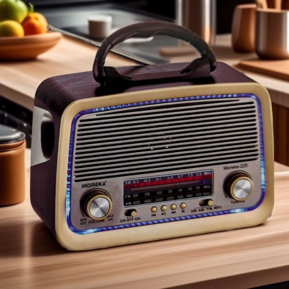 Bocina Radio FM - AM Moreka 225, Bluetooth, TF Card, Lampara, USB - Imagen 10
