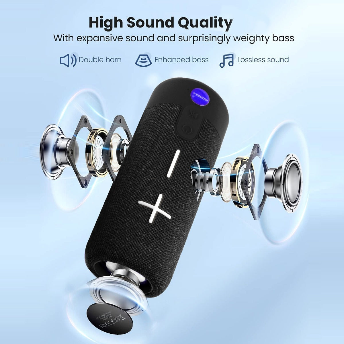 Bocina Portátil Bluetooth Recargable altavoces Portátiles 619 - Imagen 2