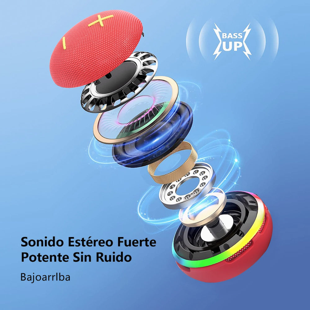 Bocina Bluetooth Moreka 374 Resistente al agua IPX6, Radio FM, USB, Micro SD - Imagen 3