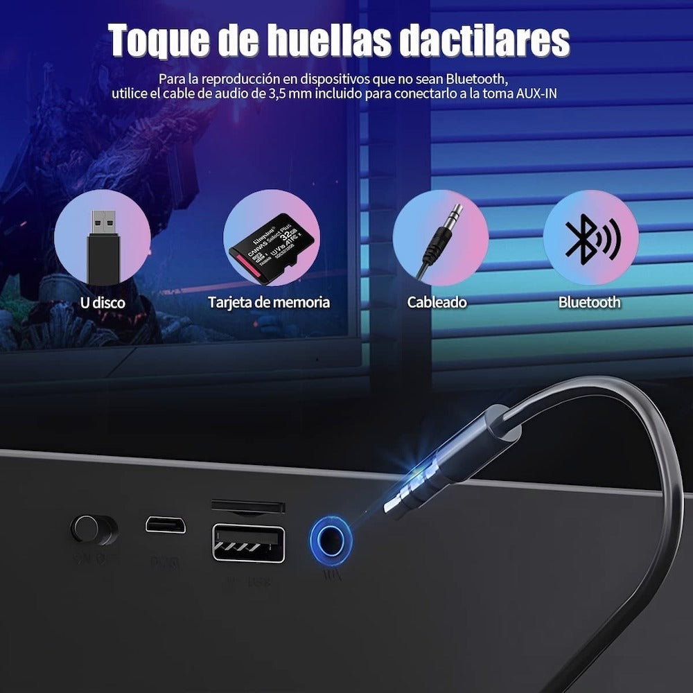 Bocina Moreka M400, Bluetooth, TF Card, Radio FM, USB - Imagen 10