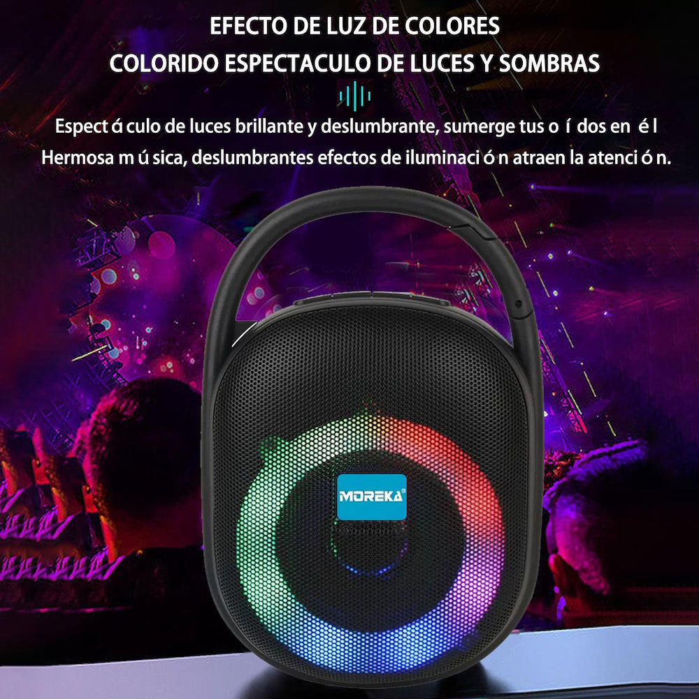 Bocina Moreka M-CLIP5 RGB, Bluetooth, TF Card, Radio FM, USB - Imagen 5