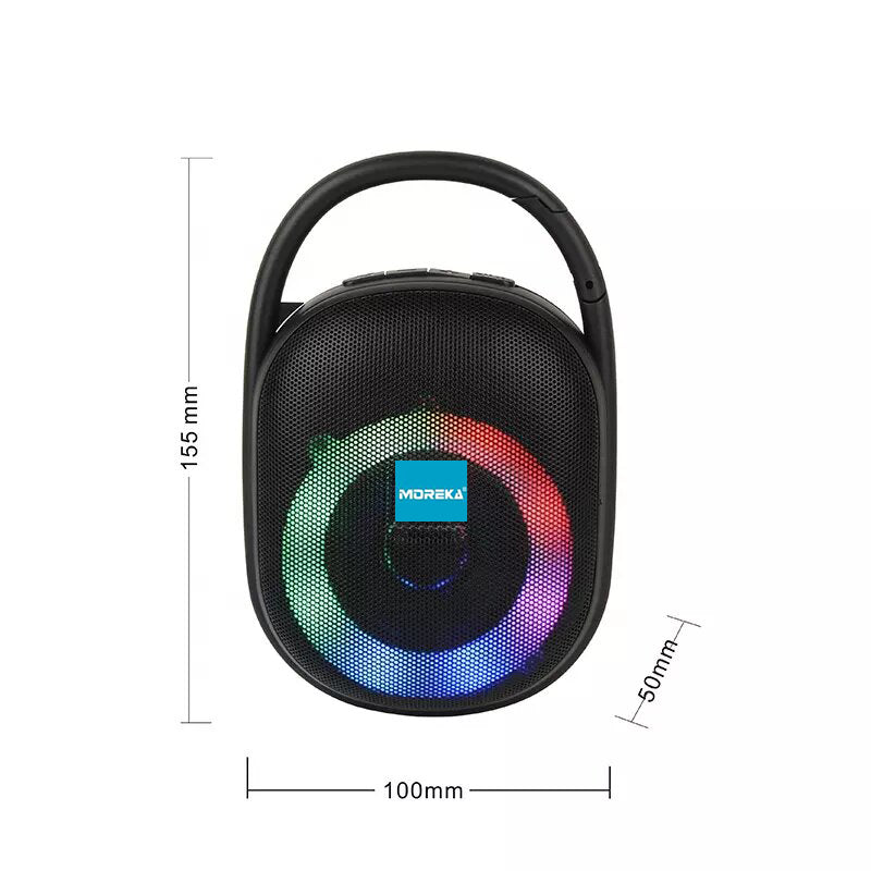 Bocina Moreka M-CLIP5 RGB, Bluetooth, TF Card, Radio FM, USB - Imagen 8