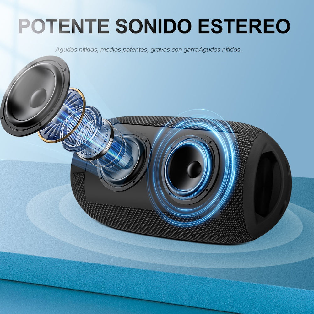 Bocina Bluetooth Moreka 371 TF Card Radio FM Resistente al agua - Imagen 7