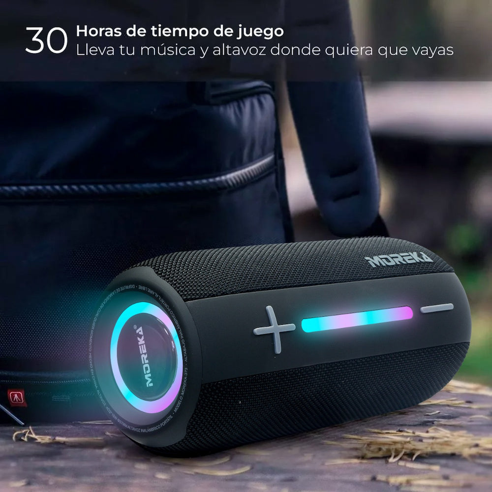 Bocina Bluetooth Moreka 373 Resistente al agua IPX6, Radio FM, USB, Micro SD - Imagen 3