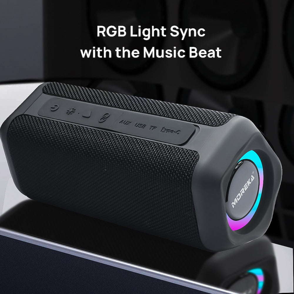 Bocina Bluetooth Moreka 375 Resistente al agua IPX6, Radio FM, USB, Micro SD - Imagen 7