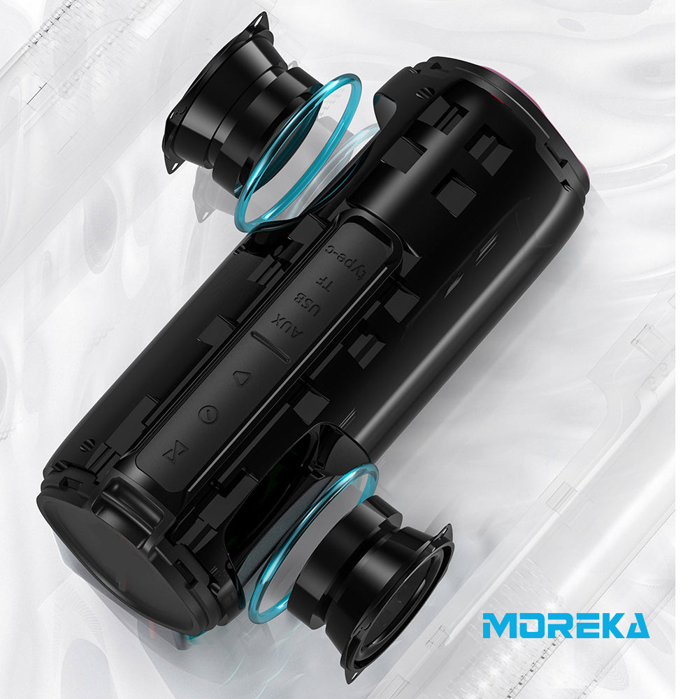 Bocina Bluetooth Moreka 375 Resistente al agua IPX6, Radio FM, USB, Micro SD - Imagen 10