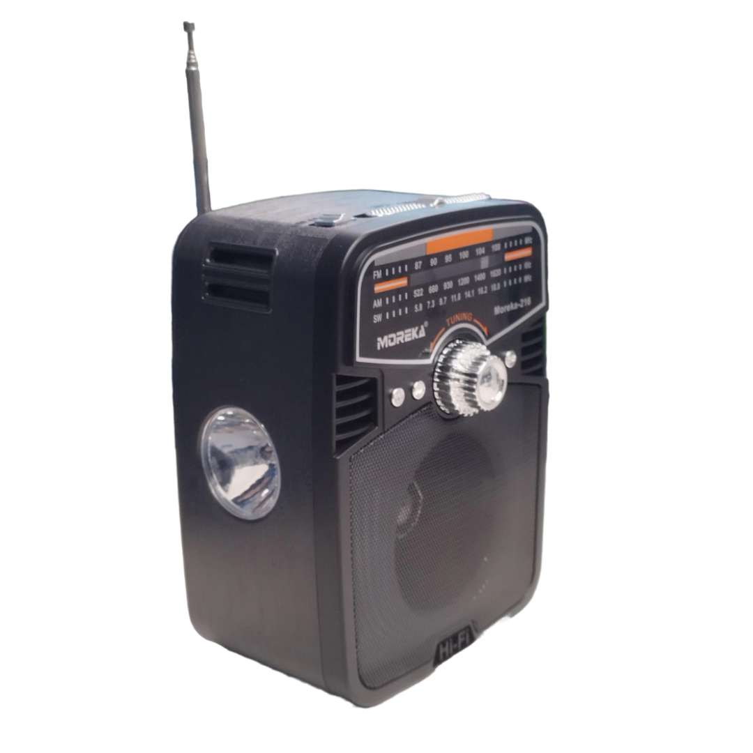 Bocina Radio FM - AM Moreka 216, Bluetooth, TF Card, Lampara, USB - Imagen 3