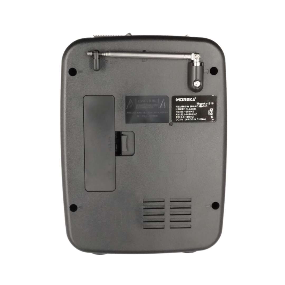 Bocina Radio FM - AM Moreka 216, Bluetooth, TF Card, Lampara, USB - Imagen 6