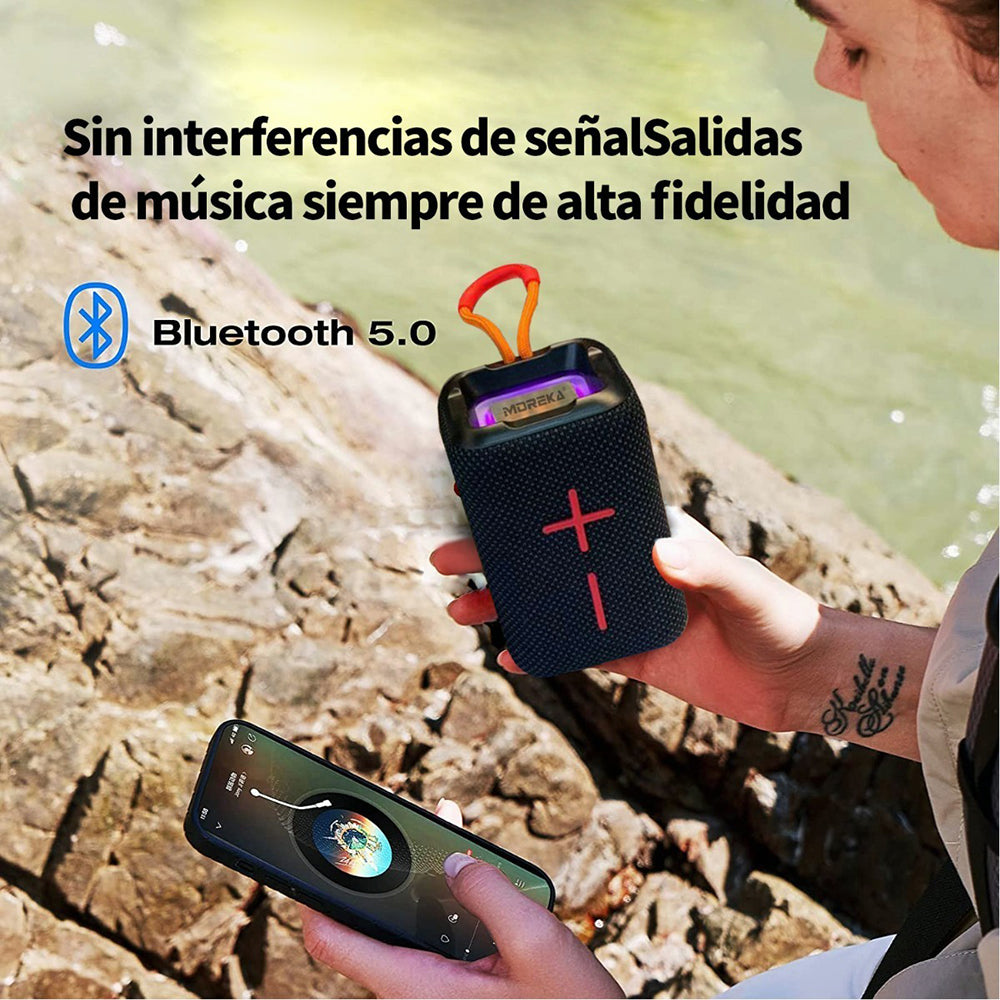 Bocina Bluetooth Moreka MR-F68 TF Card Radio FM Resistente al agua - Imagen 5
