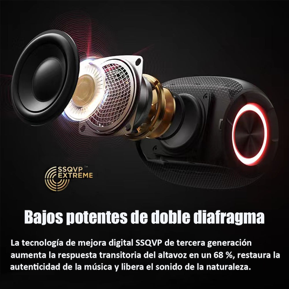 Bocina Bluetooth Moreka MR-F68 TF Card Radio FM Resistente al agua - Imagen 6