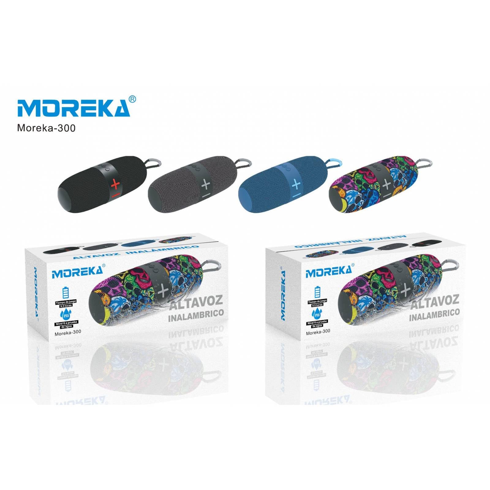 Bocina Bluetooth Moreka-300 TF Card Radio FM Resistente al agua - Imagen 12