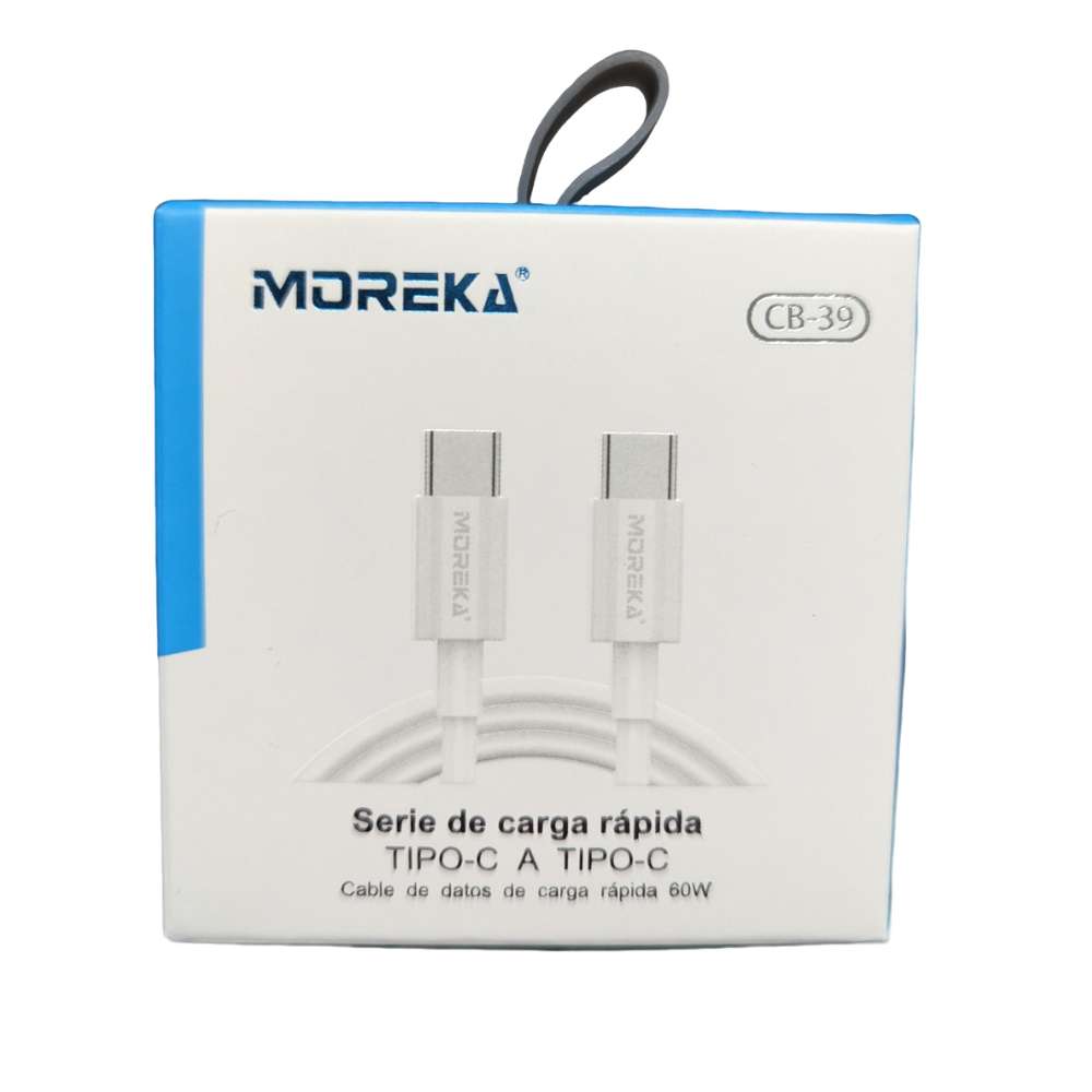 Cable Moreka Tipo C a C CB-39 60W carga rápida 1M - Imagen 7