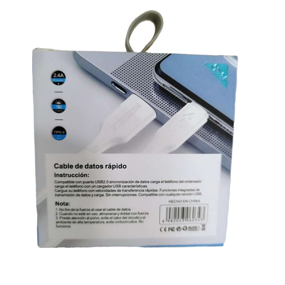 Cable Tipo C CB-34 2.4A y Datos de 1 M - Imagen 8